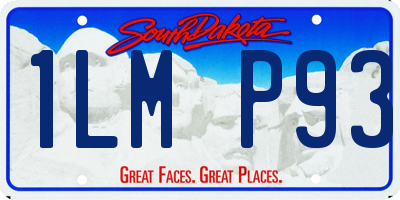 SD license plate 1LMP93
