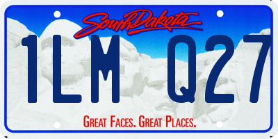 SD license plate 1LMQ27