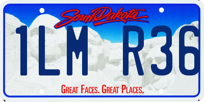 SD license plate 1LMR36