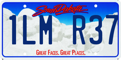 SD license plate 1LMR37