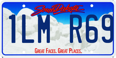 SD license plate 1LMR69