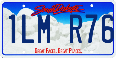 SD license plate 1LMR76