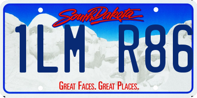 SD license plate 1LMR86