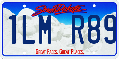SD license plate 1LMR89
