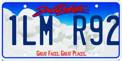 SD license plate 1LMR92
