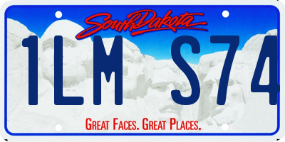 SD license plate 1LMS74