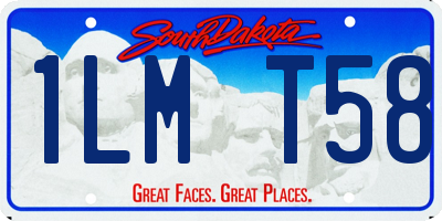 SD license plate 1LMT58