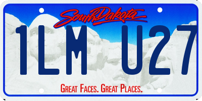 SD license plate 1LMU27