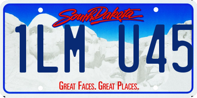 SD license plate 1LMU45
