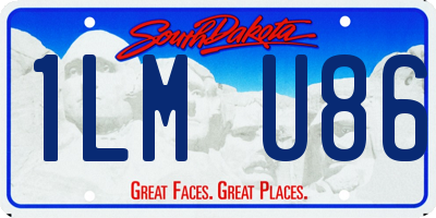 SD license plate 1LMU86