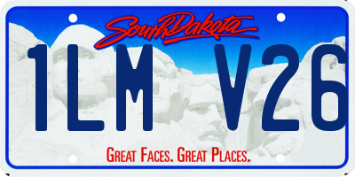 SD license plate 1LMV26