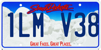 SD license plate 1LMV38