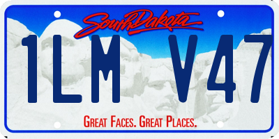 SD license plate 1LMV47