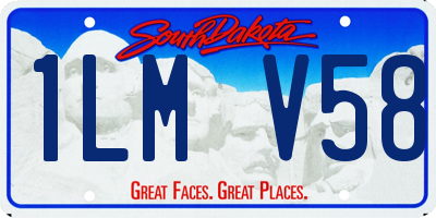 SD license plate 1LMV58