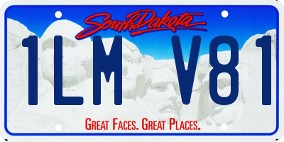 SD license plate 1LMV81