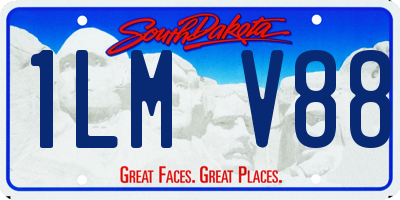 SD license plate 1LMV88