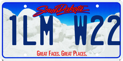 SD license plate 1LMW22