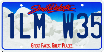 SD license plate 1LMW35