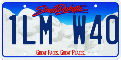 SD license plate 1LMW40
