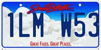 SD license plate 1LMW53