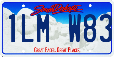SD license plate 1LMW83