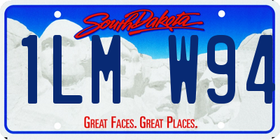 SD license plate 1LMW94