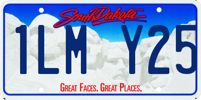 SD license plate 1LMY25