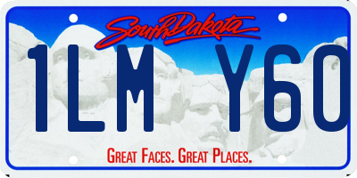 SD license plate 1LMY60