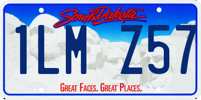 SD license plate 1LMZ57