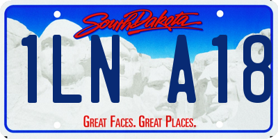 SD license plate 1LNA18