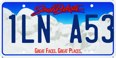 SD license plate 1LNA53