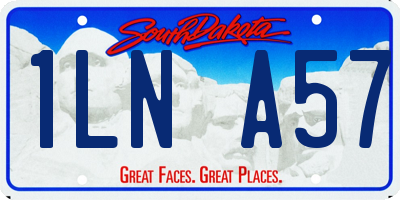 SD license plate 1LNA57