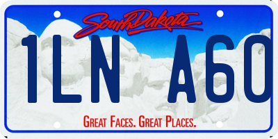 SD license plate 1LNA60