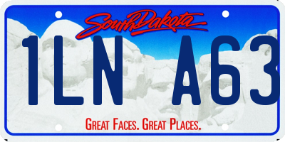 SD license plate 1LNA63