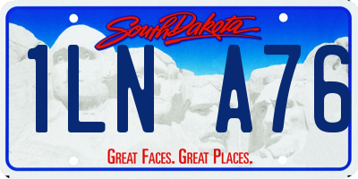 SD license plate 1LNA76