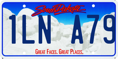 SD license plate 1LNA79