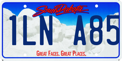 SD license plate 1LNA85