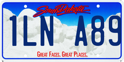 SD license plate 1LNA89