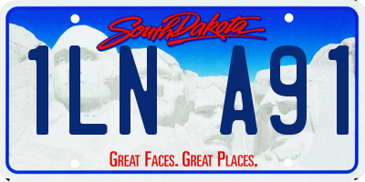 SD license plate 1LNA91