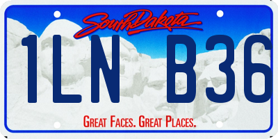 SD license plate 1LNB36