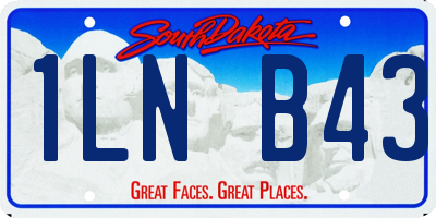 SD license plate 1LNB43