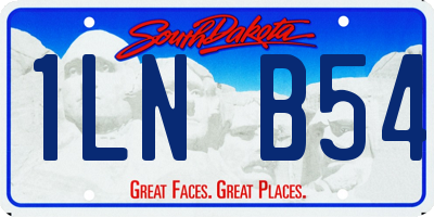 SD license plate 1LNB54