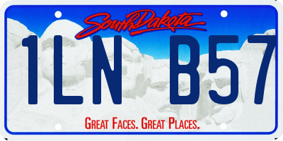 SD license plate 1LNB57