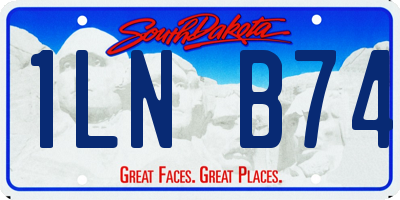 SD license plate 1LNB74