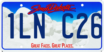 SD license plate 1LNC26
