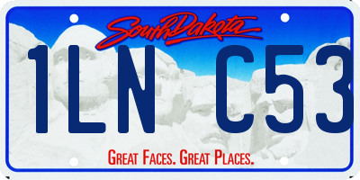 SD license plate 1LNC53