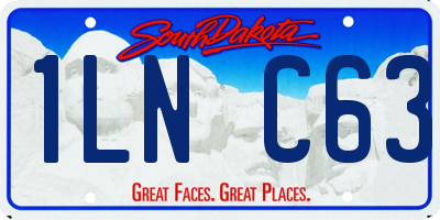 SD license plate 1LNC63