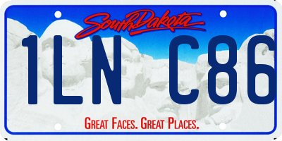 SD license plate 1LNC86