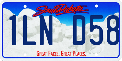 SD license plate 1LND58
