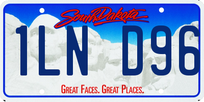 SD license plate 1LND96